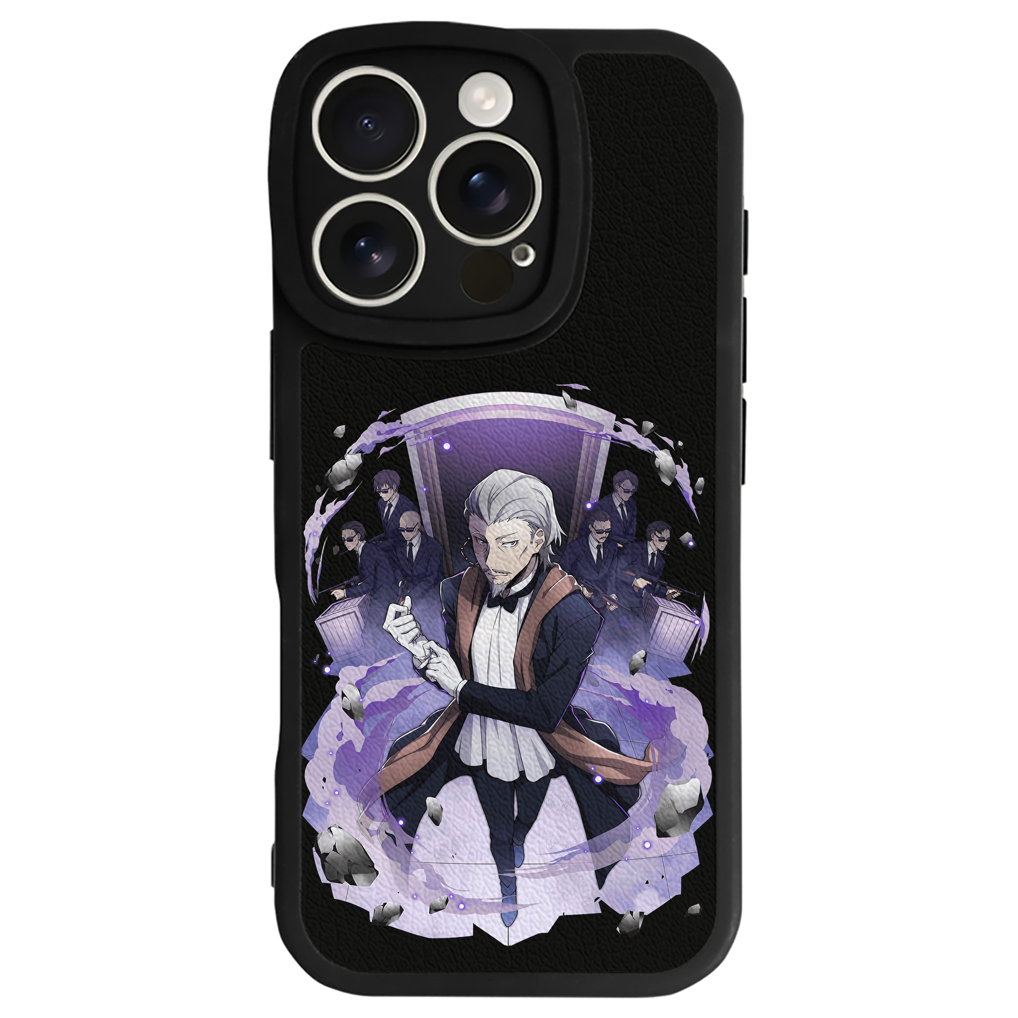 （画像用） 文豪ストレイドッグス Bungo Stray Dogs 【iPhone 16シリーズ対応】シリコンスマホケース（レザー調） 材質：シリコン